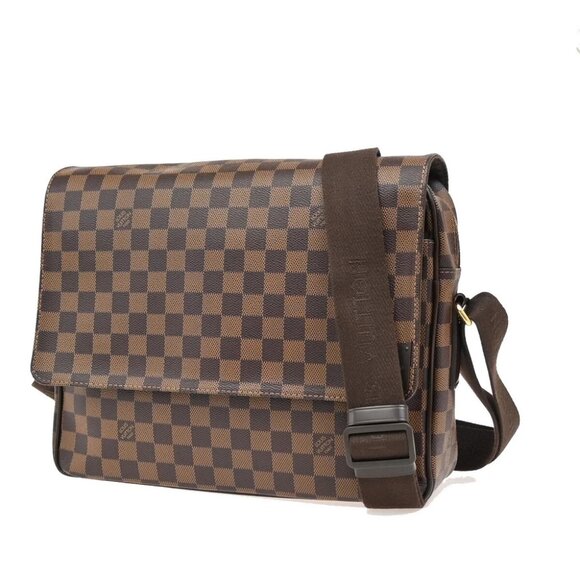 LOUIS VUITTON Shelton MM Shoulder Bag Damier Ebene Leather BN - Picture 1 of 14